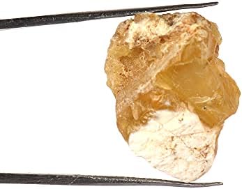 Gemhub 18 CT אבן אופל צהובה טבעית לריפוי, עטיפת תיל, תכשיטים מייצרים אבני חן רופפות