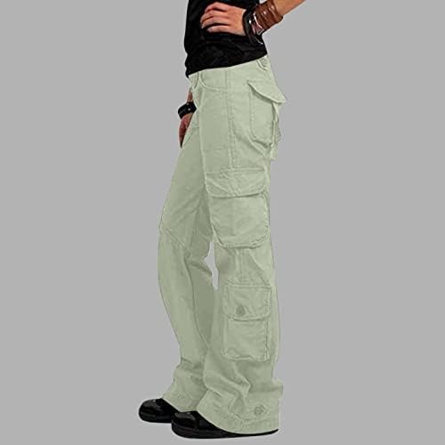 מכנסי עבודות מטען זלובה, מכנסי מטען רחבים נשים עם כיסים מכנסי רגל רחבים