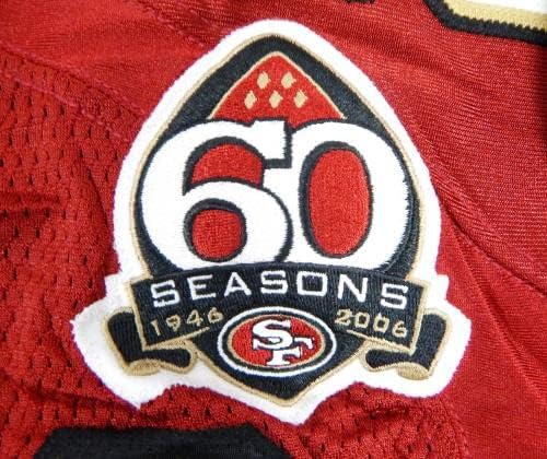 2005 סן פרנסיסקו 49ers Mike Rumph 24 משחק הונחה אדום ג'רזי 60 עונות P 42 4 - משחק NFL לא חתום משומש