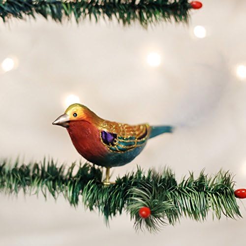 עולם הישן חג המולד 18060 אוסף צופים בציפורים זכוכית זכוכית קישוטים לקישוטים לחג המולד של עץ חג המולד,