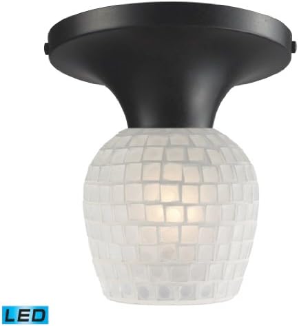 תאורת ELK 10152/1DR-WHT-LED-LED-SELINA 1 אור כהה חלודה וזכוכית לבנה המציעה עד 800 לומן (60 וואט אקווי