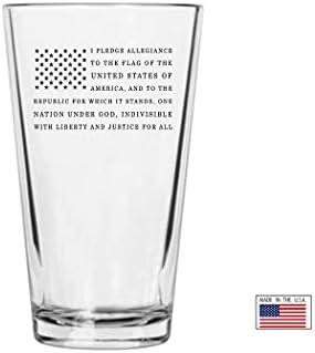 נוכלים נהר טקטי שבועת אמונים פטריוטית בירה זכוכית שתיית כוס ליטר 16 עוז פאב מתנה עבור כל פטריוטי אמריקאי