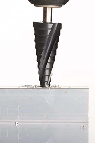 קרנף פסגות - משולש ספירלת מחורץ קובלט צעד מקדח עם טיין ציפוי - השפעה צעד קצת עבור מתכת, עץ, ופלסטיק-משושה
