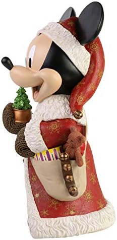 Enesco Disney Distany Distance Santa Mickey Mouse פסלון גדול, 15 אינץ ', רב צבעוני