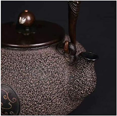 קומקום התה NLYWB, סיר תה יפני, קומקום ברזל יצוק עם חילוף, סיר תה עיצוב גל מצופה בפנים אמייל במשך 41 גרם.