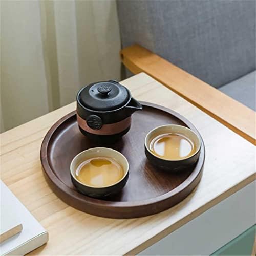 ZLXDP מרקם חרס שחור 1 סיר תה ו -2 כוסות תה סטים תה סיני נסיעות כוסות קפה ניידות וסיר קונגפו מתנות