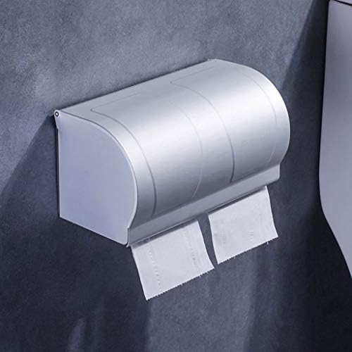MXiaoxia כפול גליל טואלט מחזיק נייר קיר קיר רול רול קופסת נייר, מחזיק מגבת נייר אלומיניום חלל