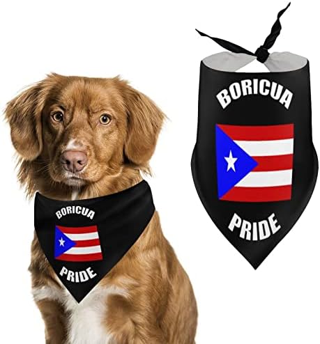 בציר בוריקואה גאווה פורטוריקני יחסי ציבור דגל כלב בנדנות לחיות מחמד משולש צעיף חמוד רך ממחטות ליקוק
