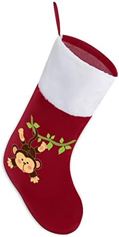 קוף אניאמלה חמוד בהתאמה אישית של גרב חג המולד חג המולד קישוטי מפלגה משפחתית