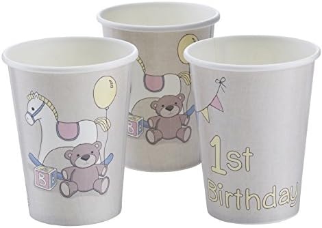 ג'ינג'ר ריי שמח כוסות מסיבת נייר יום הולדת 1, 8 חבילה