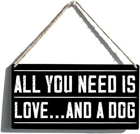חובבי כלבים חותמים על בית מתנות בית כל מה שאתה צריך זה אהבה וכלב עץ תלייה תלייה תפאורה לאמנות קיר לקישוט