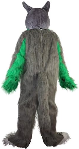 שיער ארוך תלבושות זאב ירוק קמע קוסס מצויר למבוגרים קוספליי