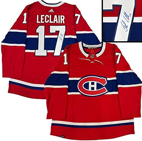 ג'ון לקלייר חתם על מונטריאול קנדיינס אדום אדידס פרו ג'רזי - גופיות NHL עם חתימה