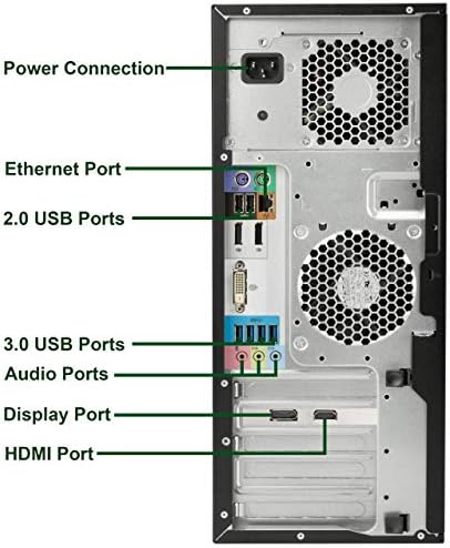 HP Z240 מגדל מחשב תחנת עבודה מחשב, אינטל Core I5 ​​6600 3.3GHz מעבד, 16GB DDR4 RAM, 1TB SSD,