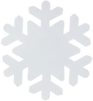 חתיכות קצף של פתית שלג לבנה - 6 ספירה - בסיס עבה גדול למלאכות וקישוט - 9.06 x 8.3 אינץ '