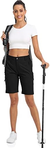 מכנסי טיולים רגליים של Nomolen 10 מכנסיים קצרים לנשים מהירות יבש קלות גולף ארוך מטען מכנסיים מזדמנים עם כיסים