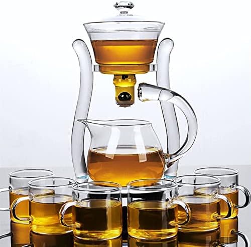 Mozeo Lazy Kungfu זכוכית קומקום חצי-אוטומטי יצרנית תה מושך מים אוטומטיים מבשלת קומקום משרד תפא מזכוכית.