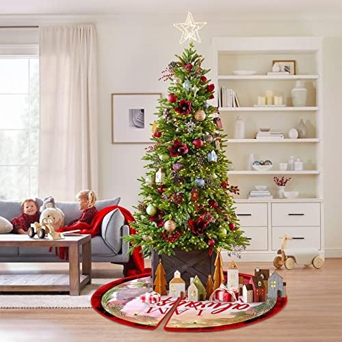 חצאיות עץ חג מולד שמח של 48 אינץ