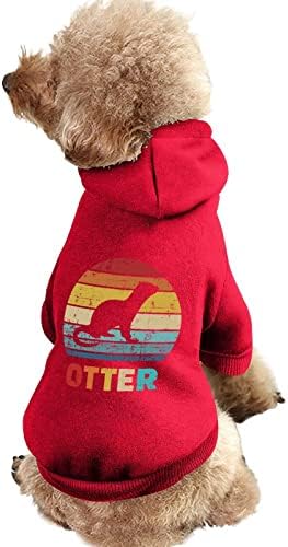 אוטר עם צבעי קשת כלב חולצה מקשה אחת תחפושת כלבים אופנתית עם אביזרי חיית מחמד כובע