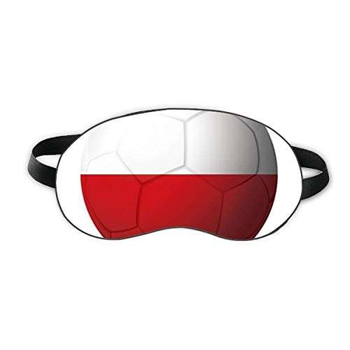 פולין דגל לאומי כדורגל כדורגל שינה מגן עיניים רך לילה כיסוי גוון מכוסות עיניים
