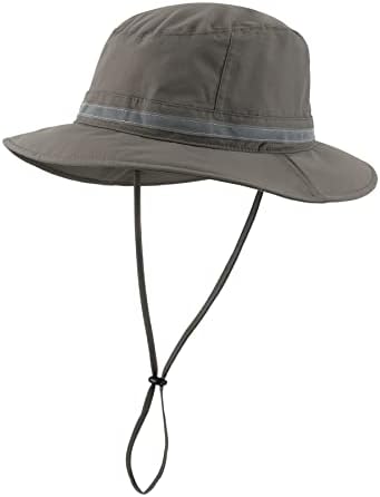 Llmoway גברים אטומים למים נשים כובע שמש UPF50+ שולי רחב משקל קל משקף
