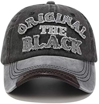 Xibeitrade גברים נשים שטפו כובע בייסבול כותנה כותנה כובע אבא מתכוונן כובע מקורי שחור