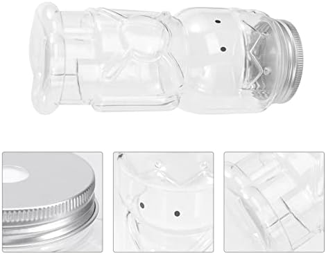 Ipetboom בקבוקי מים צלולים בקבוקי מתקן דבש עם כובעים 10 יחידות משקאות מפצח אגוז