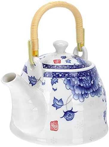 קומקום קרמיקה כחול גנרי קומקום תה יפני בסגנון יפני עם מסננת Kung Fu קומקום תה גדול קפה קפה קומקום עם