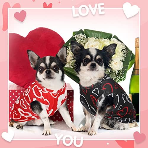 5 חתיכות חולצת כלבים של יום האהבה של חג האהבה תלבושת כלבים של כלב תלבושות של מסיבת גור תלבושות כלב חולצות חתול