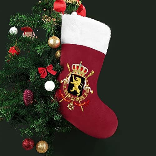 סמל לאומי בבלגיה בהתאמה אישית של גרב חג המולד חג המולד קישוטי מפלגה משפחתית