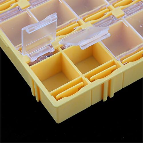 AEXIT פלסטיק 24 מארגני כלים תאים רכיבים אלקטרוניים קופסאות כלי אחסון קופסאות קופסאות קופסאות