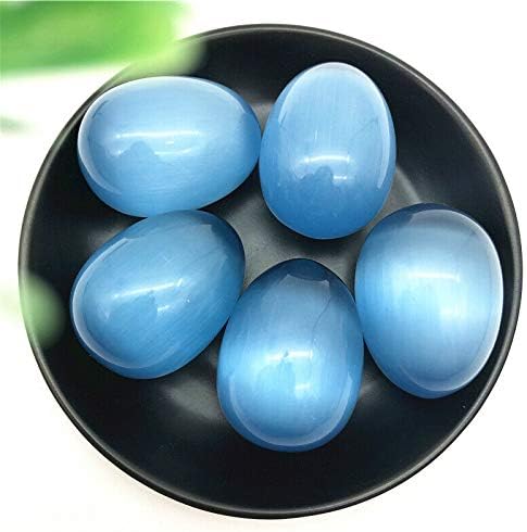 Shitou2231 5 יחידות בגודל גדול בגודל כחול עין אבן אבן דגימה בצורת חן חן ריפוי רייקי רייקי אבנים טבעיות ומינרלים