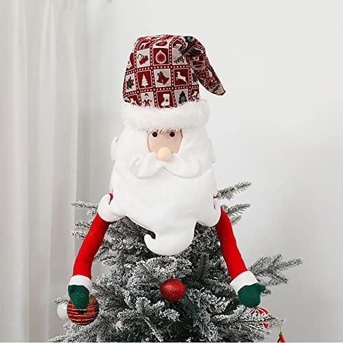 קישוטי חג המולד של DBYLXMN עץ חג המולד עליון כוכב זקן איש שלג קישוט קישוטים לקישוטים למסיבות לנשים