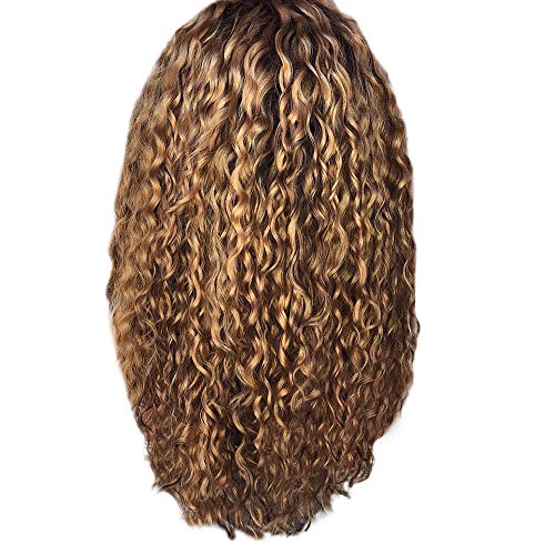 חדש פאות עבור נשים נשים אופנה האפרו ארוך קינקי מתולתל שיער חום גלי פאות סקסי פאת מסיבת פאה