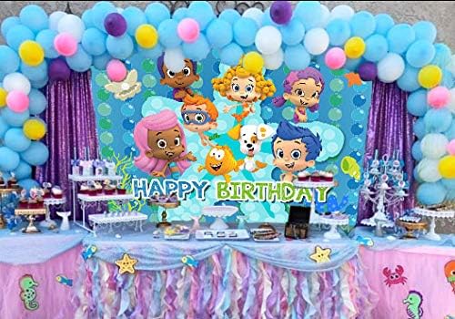 טאורגולה קריקטורה בועת גופי נושא צילום רקע אוקיינוס בועת ילדי נסיכת שמח מסיבת יום הולדת קישוט תמונה