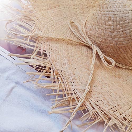 כובע קש לשמש של נשים קיץ UV הגנה על נסיעות דלי שוליים מתקפלים כובע וינטג 'קלוצי חוף כובע דיג