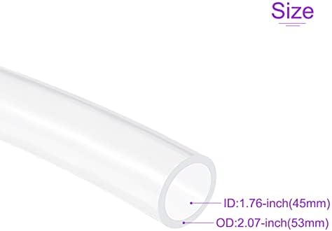 DMIOTECH 45 ממ מזהה 53.0 ממ OD צינור PVC ברור צינור צינור שקוף גמיש