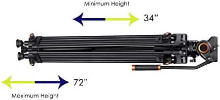 אלומיניום צינור מרובע מקצועי 72 אינץ 'חצובה לפנסוניק 35-100 ממ f/2.8 Lumix G