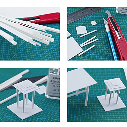 10 יחידות מוטות פלסטיק לבנים עגולים בר מוצק מקל עגול עבור דגם שולחן חול עשה זאת בעצמך,בית בובות