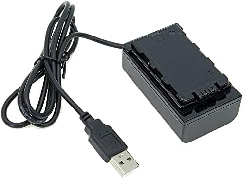 GYROVU USB לסוללת דמה 40 אינץ 'החלפת כבלים מתאם לסוללות PANASONIN AG-VBR59/89/118 עם ספק חשמל של 3.1 אמפר