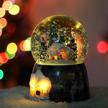 קופסת המוזיקה לתיבת המוזיקה של זמטאק חג המולד קופסת מוסיקה קופסת מוסיקה שלג פולטת אור