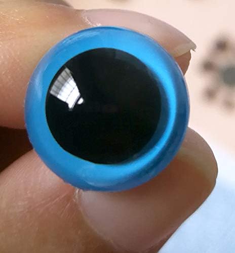 ערכות מלאכת מלאכה כחולות מפלסטיק בובות ערכות עיניים 12 ממ עבור בובות דובון חיה צעצוע של DIY