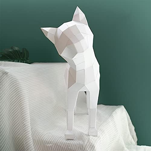 WLL-DP 3D מוטה ראש חתול חתול אוריגמי פאזל DIY נייר פסל משחק יד בעבוד