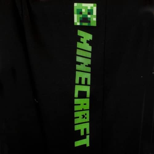 בנים של Minecraft 2 סטים של מכנסי פליס, קפוצ'ון סוודר וריצה לרץ לבנים