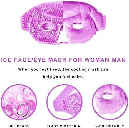 קרח פנים מסכת עיניים עבור קר חם לדחוס טיפול, נסיעות טיפולי חם קר לדחוס חבילה-ג ' ל חרוזים, עבור עור מיצוק, פנים