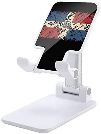 דגל הרפובליקה הדומיניקנית דגל טלפון סלולרי עמדת שולחן טלפון מתקפל זווית גובה זווית גובה מתכווננת מעמד סגנון שחור