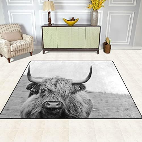 Baxiej שטיחים גדולים של שטיחי אזור רך היילנד פעוטת פרה פרה מחצלת שטיחים לילדים משחק חדר שינה חדר חדר