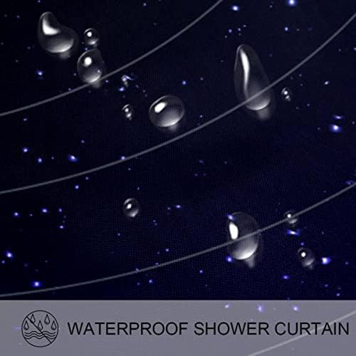 וילון מקלחת Guerotkr, וילון מקלחת בית חווה, וילונות מקלחת אמבטיה, דפוס יקום גלקסי פלנטה של ​​גלקסי, 60x72