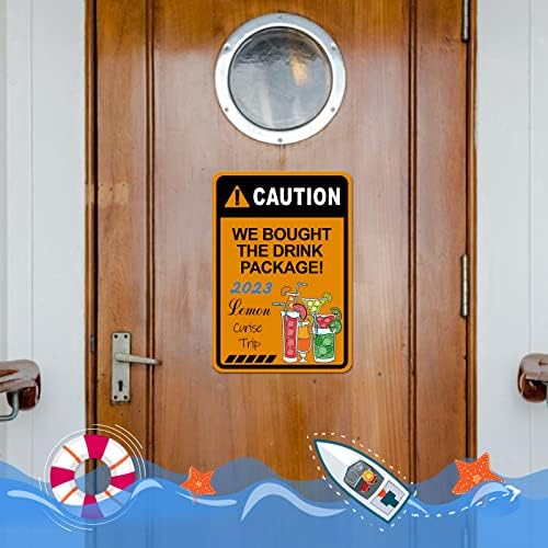 קישוטי דלתות שייט מגנטיים, 2 יחידים גדולים זהירות מדלת שיוט מגנטים לדלת קישוטי ספינת שייט דלתות קרנבל ספינת