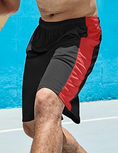 מכנסי כדורסל של קואופנדי לגברים עם שני מכנסי כדורסל בגברים, אימון רשת יבש, מכנסיים קצרים של מכנסי ביצועים אתלטים
